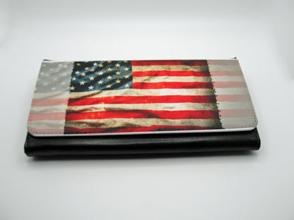 American Flag Clutch Purse