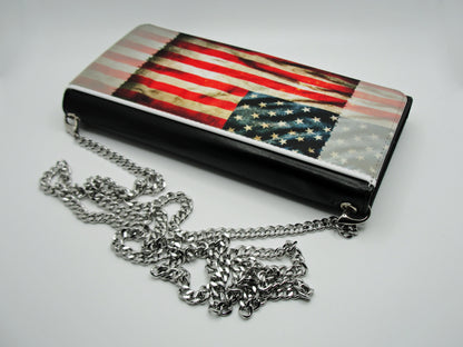 American Flag Clutch Purse