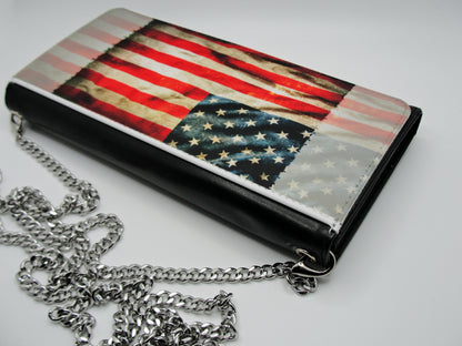 American Flag Clutch Purse