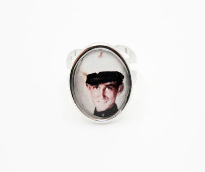 Custom Small Oval Photo Ring