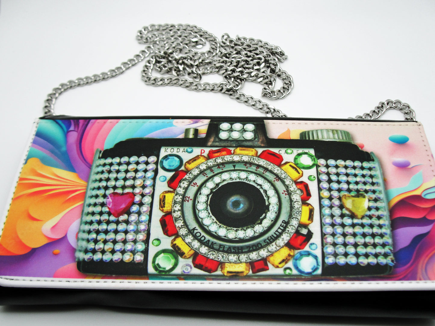 Jeweled Camera Clutch Purse