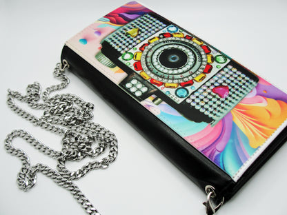 Jeweled Camera Clutch Purse