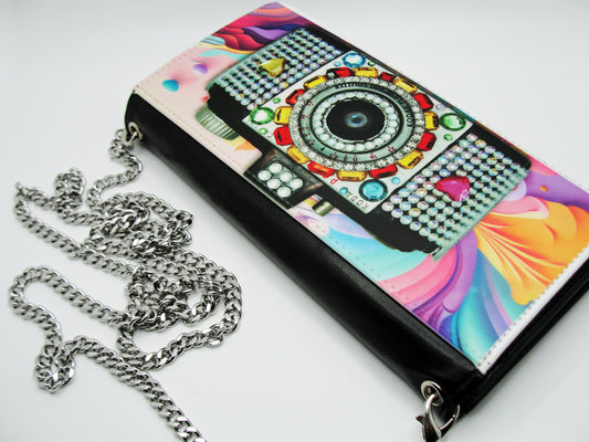 Jeweled Camera Clutch Purse