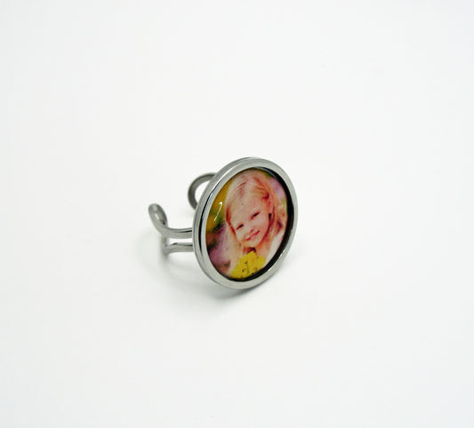 Custom Round Photo Ring